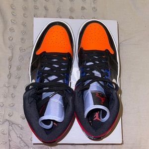 Womens multi color patent Jordan 1 mids